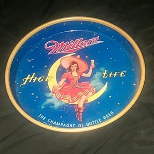 Vintage miller high life beer tray